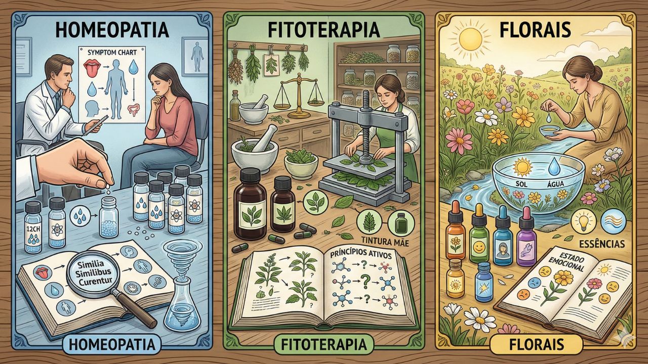 Diferença entre Homeopatia e Outras Terapias Naturais (fitoterapia, florais)!