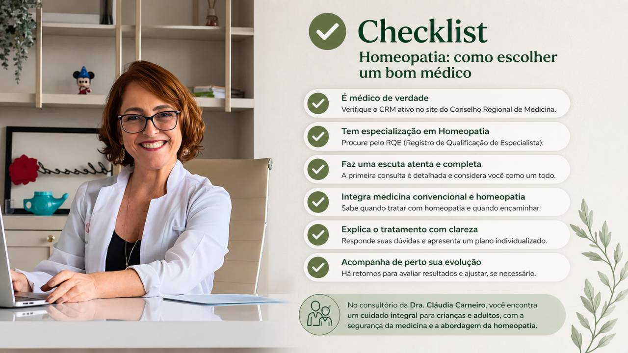 Como Escolher um Médico Homeopata: formação, especialidade e o que perguntar na primeira consulta?