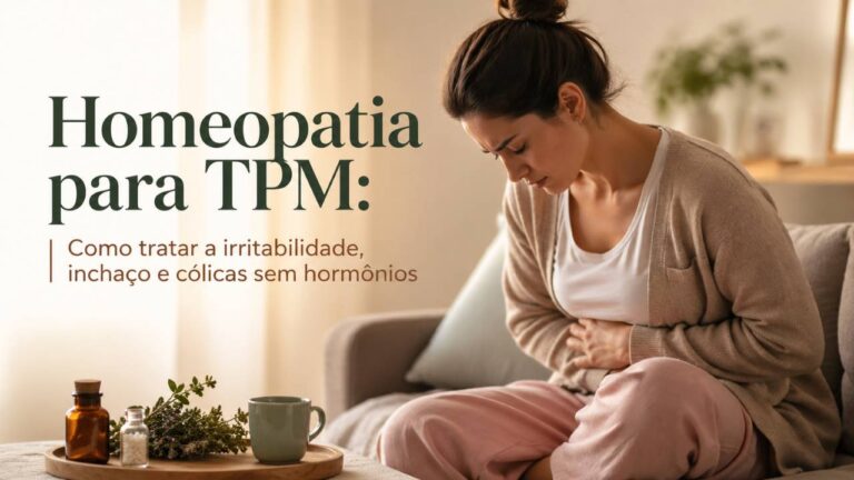 Homeopatia para TPM: como tratar irritabilidade, inchaço e cólica sem hormônios
